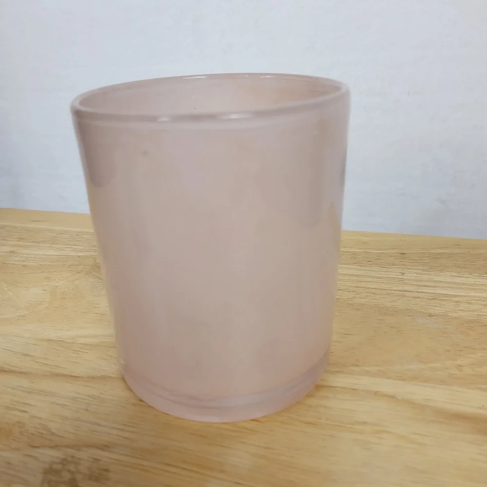 Vtg 90s IKEA BLÄNDANDE Pink Glass Candle Holder Votive Vase Hand Made Quality 4